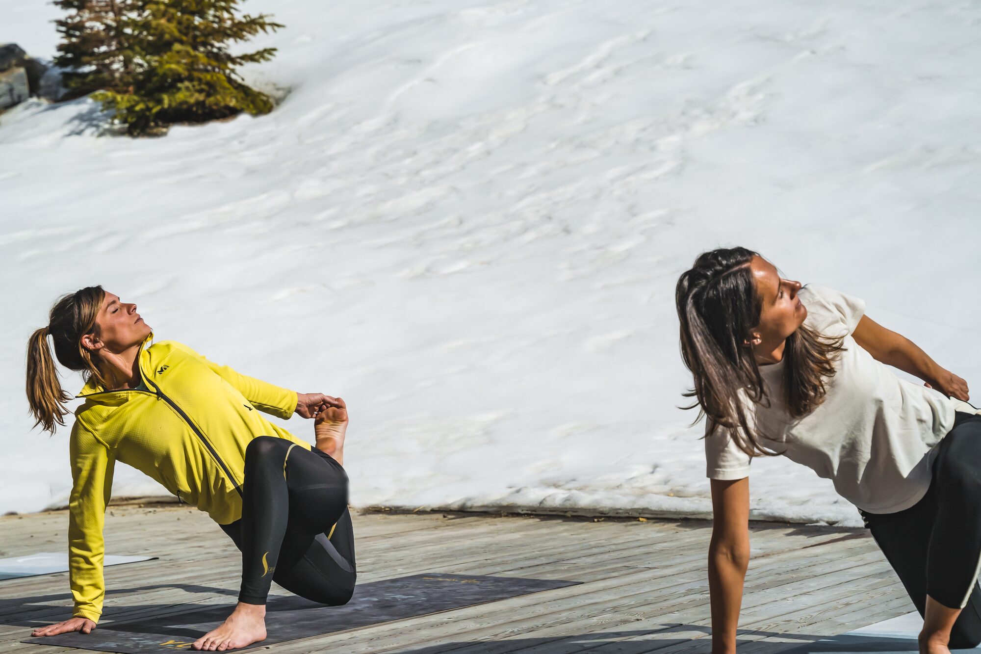 Outdoor movement session, Courchevel